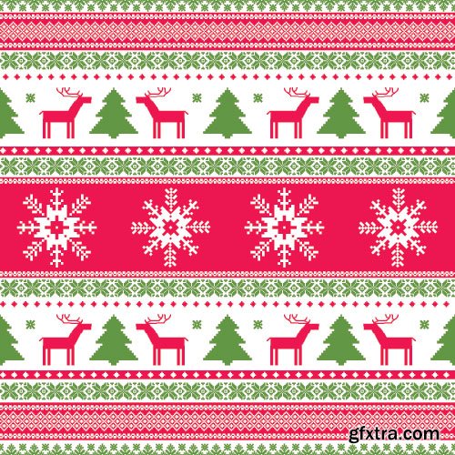 Christmas Seamless Textures 25xEPS