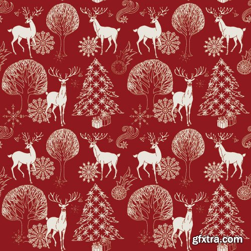 Christmas Seamless Textures 25xEPS