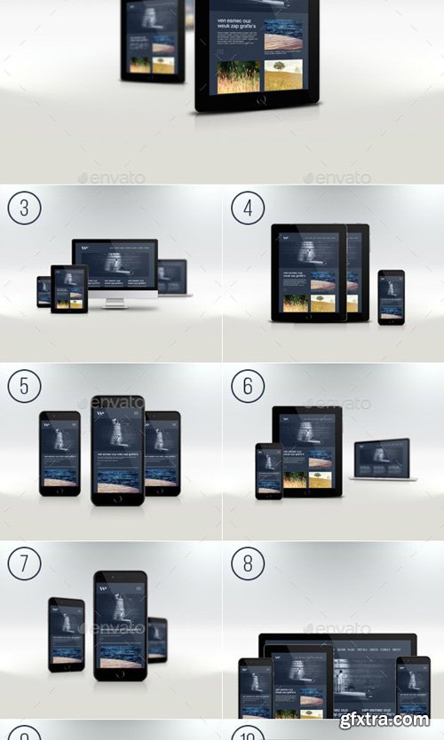 GraphicRiver - Responsive Website Devices & Screen Mockups 9356261