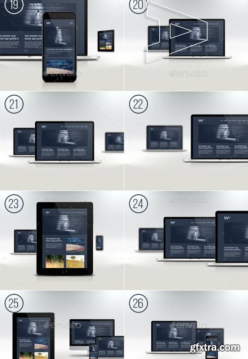 GraphicRiver - Responsive Website Devices & Screen Mockups 9356261