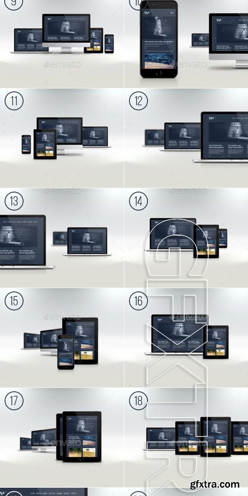 GraphicRiver - Responsive Website Devices & Screen Mockups 9356261