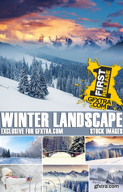 Stock Photos - Winter landscape, 25xJPG