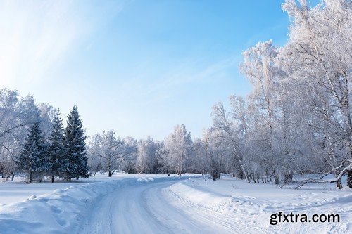 Stock Photos - Winter landscape, 25xJPG