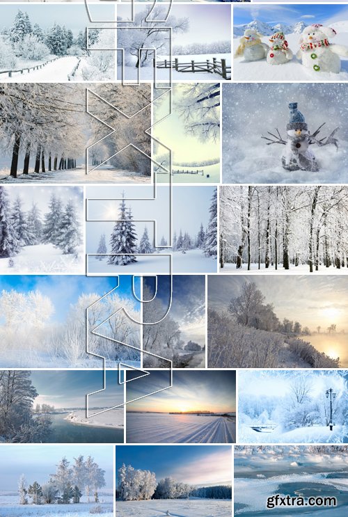 Stock Photos - Winter landscape, 25xJPG