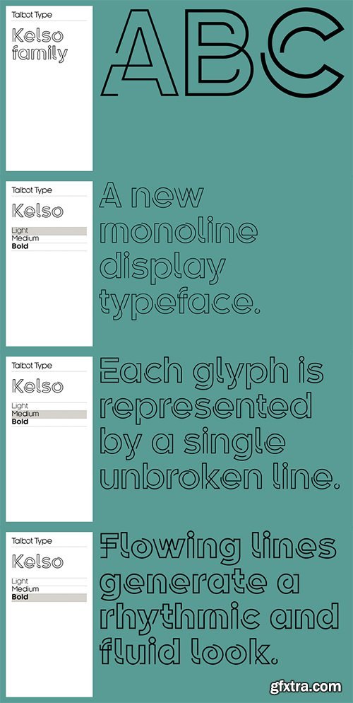 Kelso Font Family - 6 Fonts $156