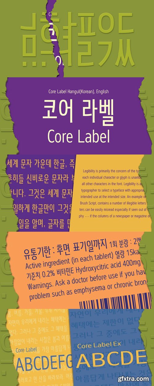 Core Label Font Family $99