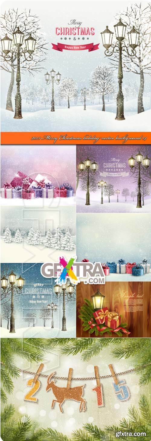 2015 Merry Christmas holiday vector background 14