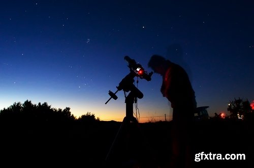 Collection of different people with telescopes 25 UHQ Jpeg