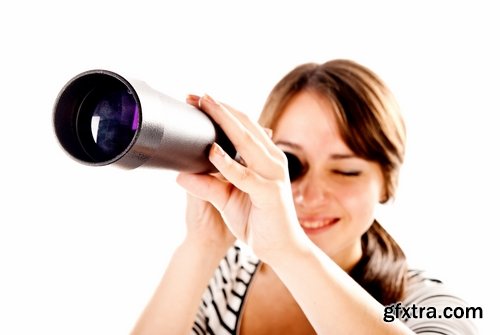 Collection of different people with telescopes 25 UHQ Jpeg