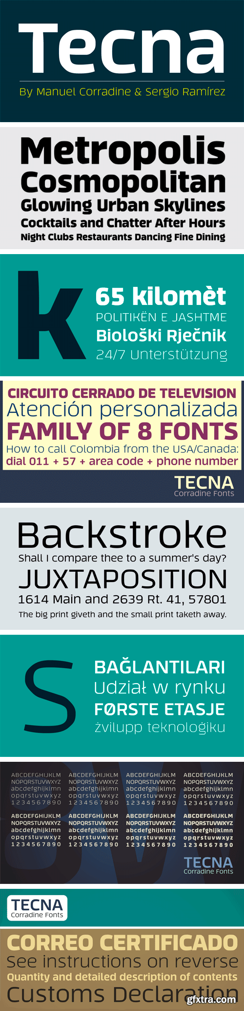 Tecna Font Family - 8 Fonts for $100