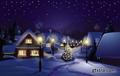 Christmas Winter Vector Backgrounds 30xEPS