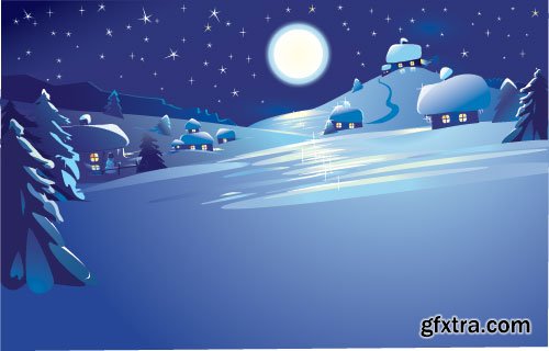 Christmas Winter Vector Backgrounds 30xEPS