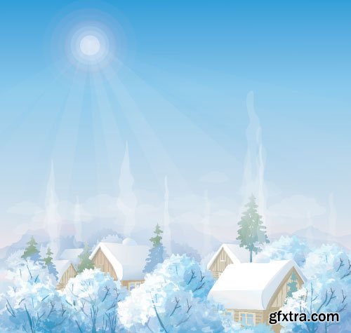 Christmas Winter Vector Backgrounds 30xEPS