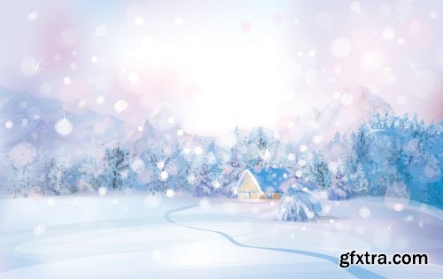 Christmas Winter Vector Backgrounds 30xEPS