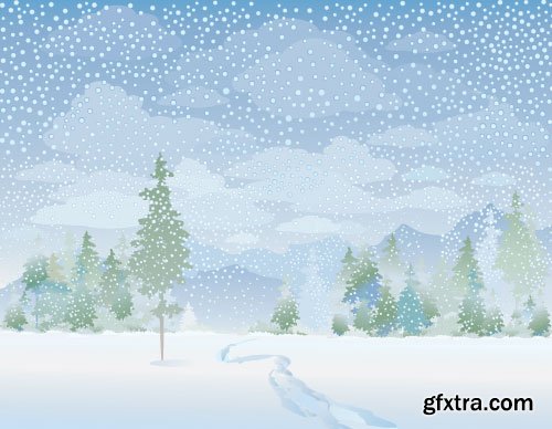 Christmas Winter Vector Backgrounds 30xEPS