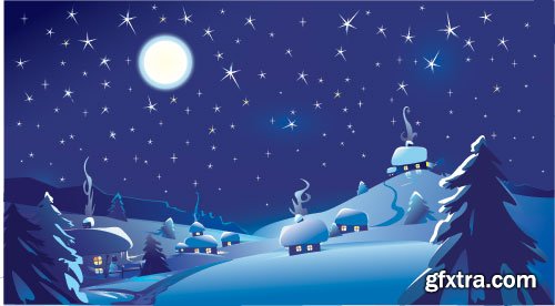 Christmas Winter Vector Backgrounds 30xEPS