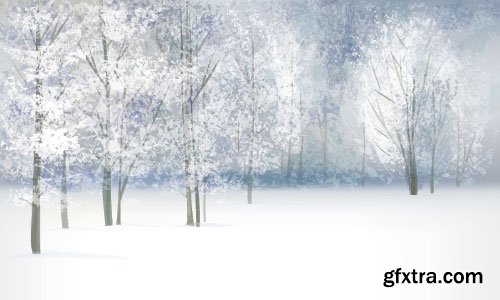 Christmas Winter Vector Backgrounds 30xEPS