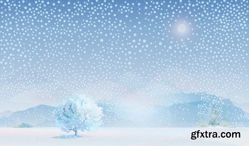 Christmas Winter Vector Backgrounds 30xEPS