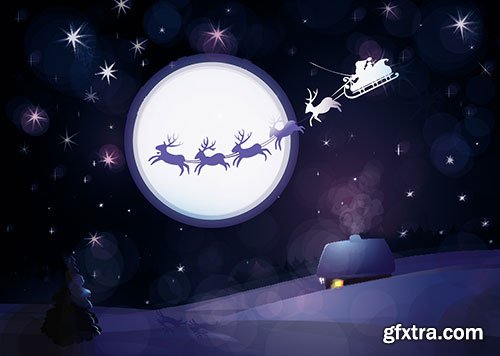 Christmas Winter Vector Backgrounds 30xEPS