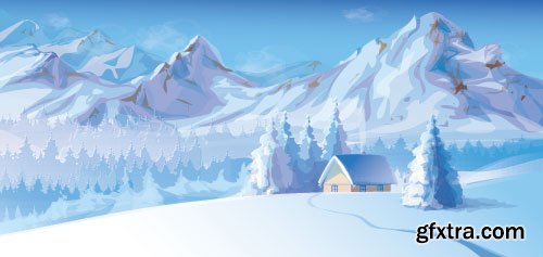 Christmas Winter Vector Backgrounds 30xEPS