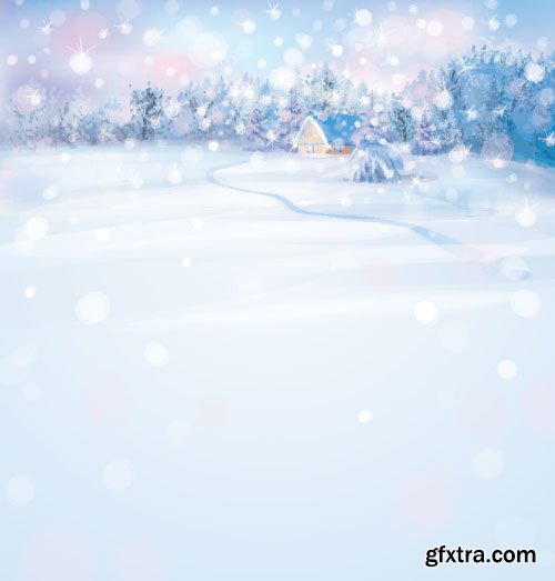 Christmas Winter Vector Backgrounds 30xEPS