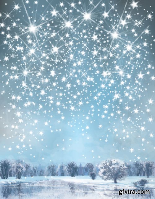 Christmas Winter Vector Backgrounds 30xEPS