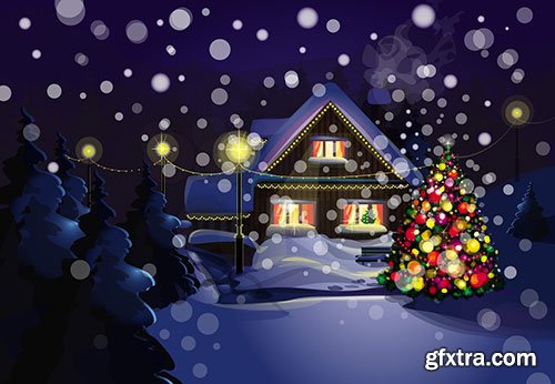 Christmas Winter Vector Backgrounds 30xEPS