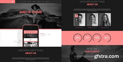 ThemeForest - Amelia - a Unique, Modern Single Page HTML Template - RIP