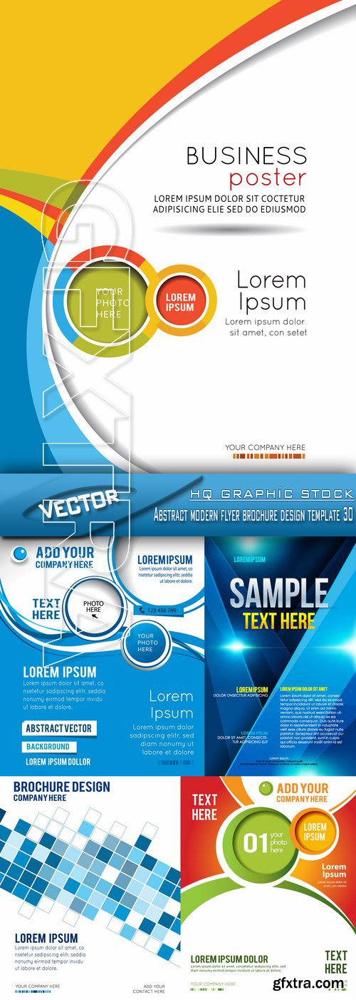 Stock Vector - Abstract modern flyer brochure design template 30