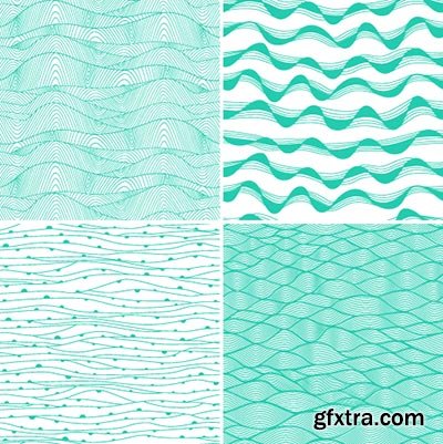 Hand-Drawn Seamless Patterns 1, 25xEPS