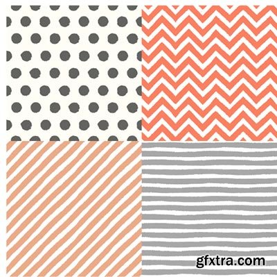 Hand-Drawn Seamless Patterns 1, 25xEPS