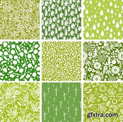 Hand-Drawn Seamless Patterns 2, 25xEPS