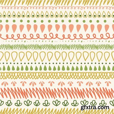 Hand-Drawn Seamless Patterns 2, 25xEPS