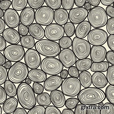 Hand-Drawn Seamless Patterns 2, 25xEPS