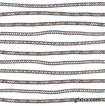 Hand-Drawn Seamless Patterns 2, 25xEPS