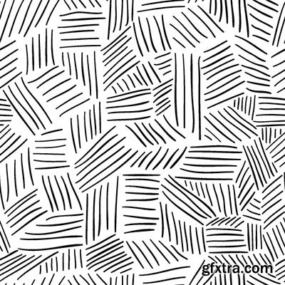 Hand-Drawn Seamless Patterns 2, 25xEPS