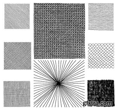 Hand-Drawn Seamless Patterns 2, 25xEPS