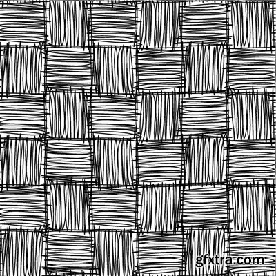 Hand-Drawn Seamless Patterns 2, 25xEPS