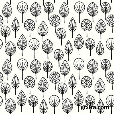 Hand-Drawn Seamless Patterns 2, 25xEPS