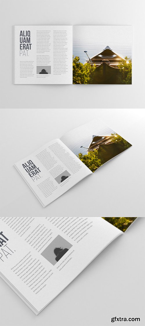 Square Magazine Mockup PSD