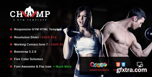 ThemeForest - Champ - Gym, Fitness & Yoga HTML Template - RIP