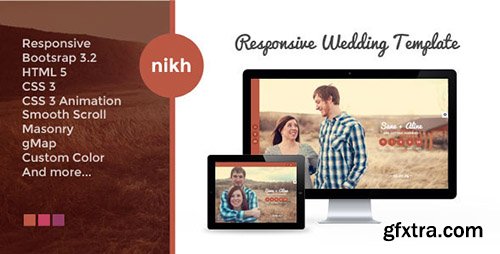 ThemeForest - NIKH - Responsive HTML Wedding Template - RIP