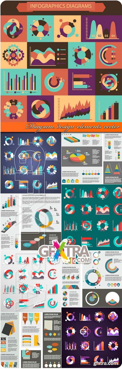 Diagram design elements vector