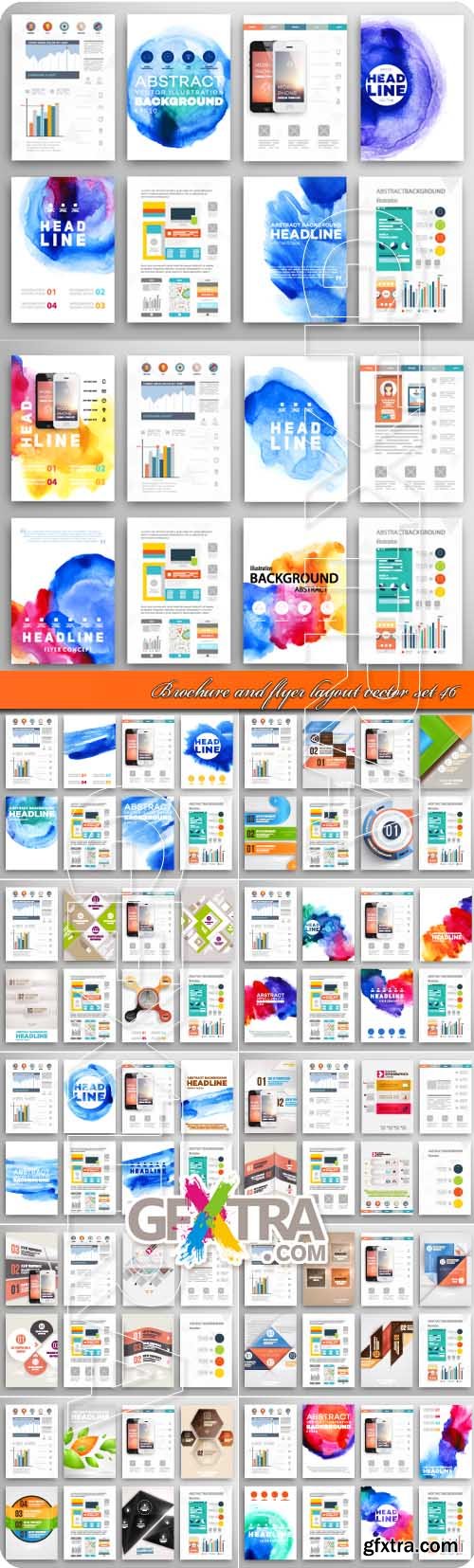 Brochure and flyer layout vector set 46