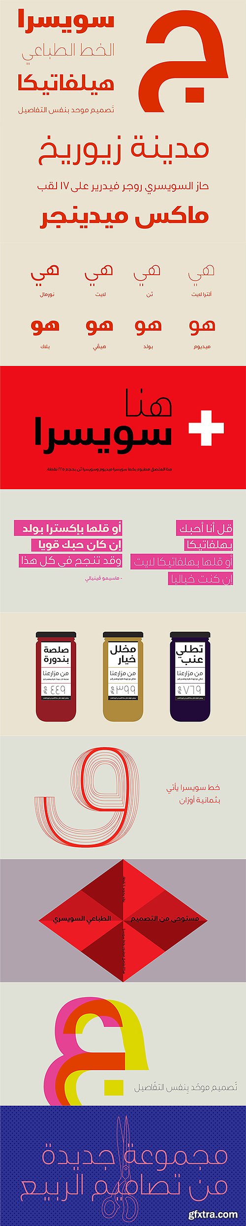 Swissra Arabic Typeface Family 6xOTF $250