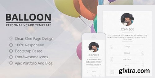 ThemeForest - Balloon - Personal vCard Template - RIP