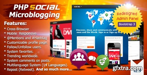 CodeCanyon - PHP Social Microblogging v2.9