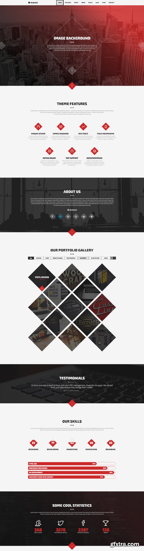 PSD Web Template - Rubiko - Multipurpose Creative WebSite Theme