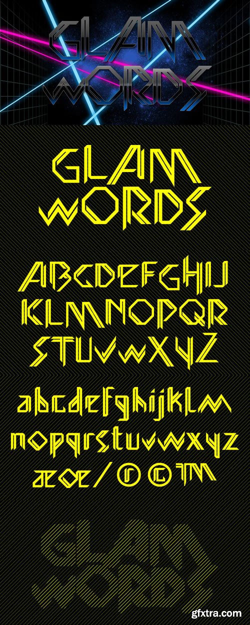 Glamword Font Family $19