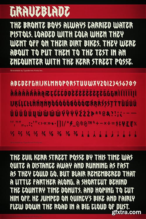 Graveblade Font Family $30